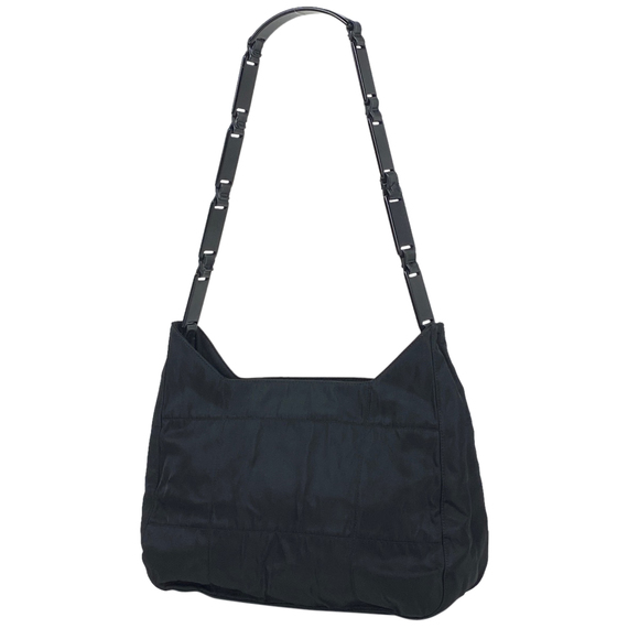 Prada Logo Plate Shoulder Bag Nylon Black - Picture 1 of 6